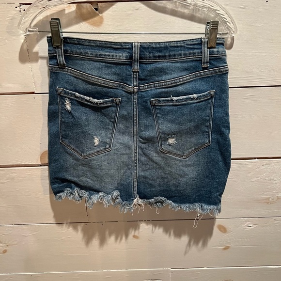 Vervet small Denim Distressed Mini Skirt, destroyed, EUC, see photos - Picture 2 of 7